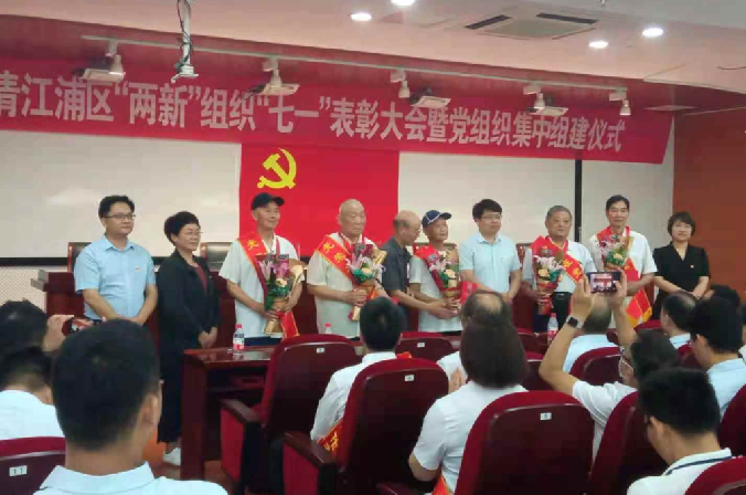 公司党委组织党员代表参加区“两新”组织“七一”表彰会