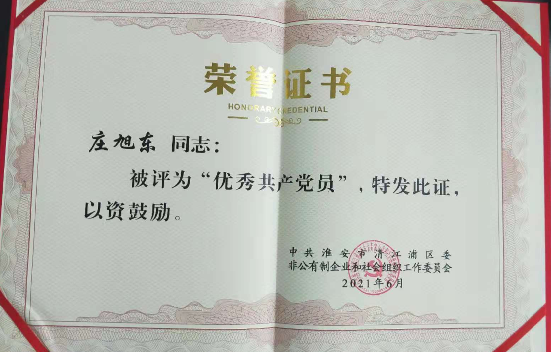 公司党委组织党员代表参加区“两新”组织“七一”表彰会