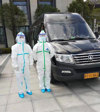 淮洪公司完成洪泽区第一批隔离人员转运任务