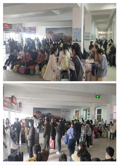 客运站︱站务员工积极应对五一客流小高峰