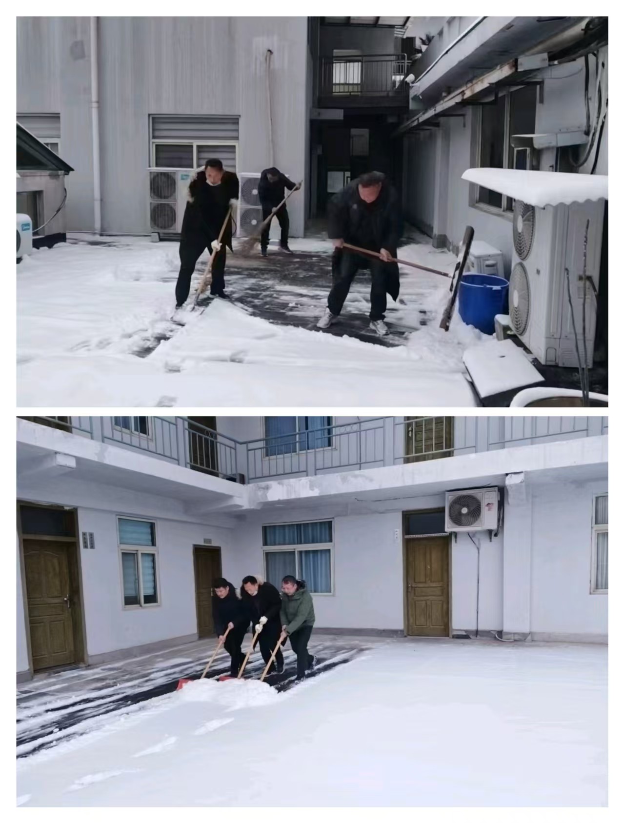 闻雪而动清积雪　合力行动保畅通
